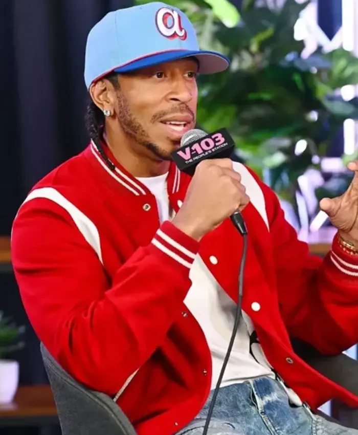 2026 Morning Show Ludacris The Big Tigger Red Varsity Bomber Jacket Right