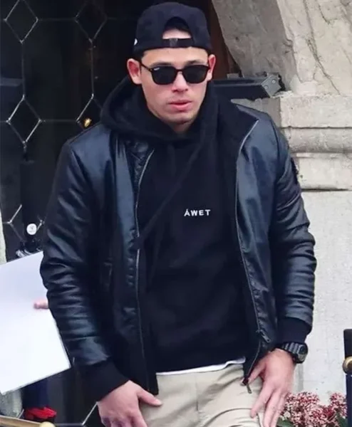 Anthony Ramos The Beauty Black Leather Jacket.webp