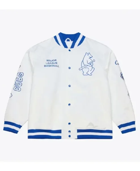 Arctic White Chicago Cubs Lightweight Satin Jacket