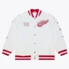 Arctic White Detroit Red Wings Lightweight Satin Jacket