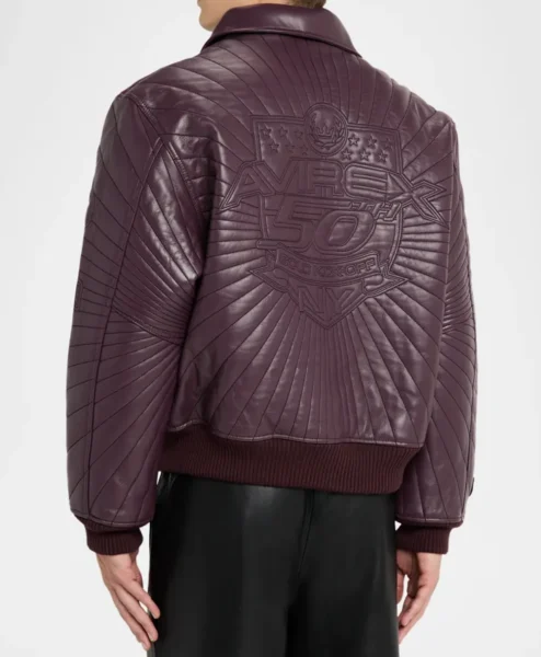 Avirex Leather Trapunto Jacket