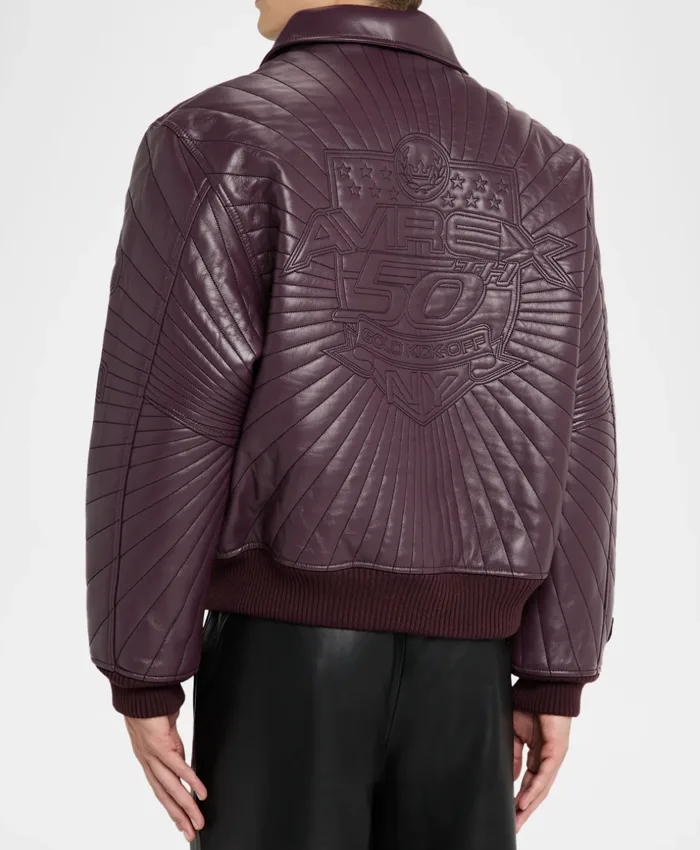 Avirex Leather Trapunto Jacket