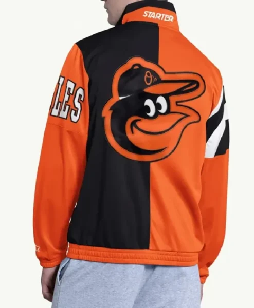 Baltimore Orioles Heritage Orange Track Jacket Back