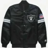 Barton Los Angeles Raiders Black Satin Varsity Jacket.webp