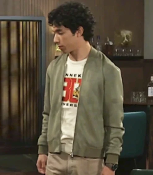 Beyond the Gates Alex Cheeks Green Bomber Jacket.webp