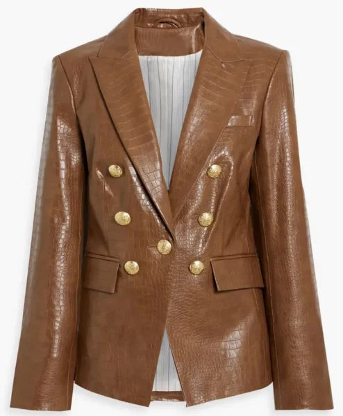 Beyond the Gates Arielle Prepetit Leather Blazer Front.webp