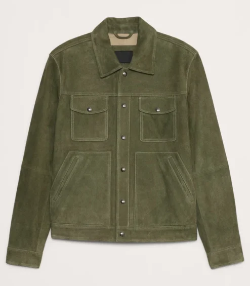 Beyond the Gates Ben Gavin Suede Leather Jacket Front.webp