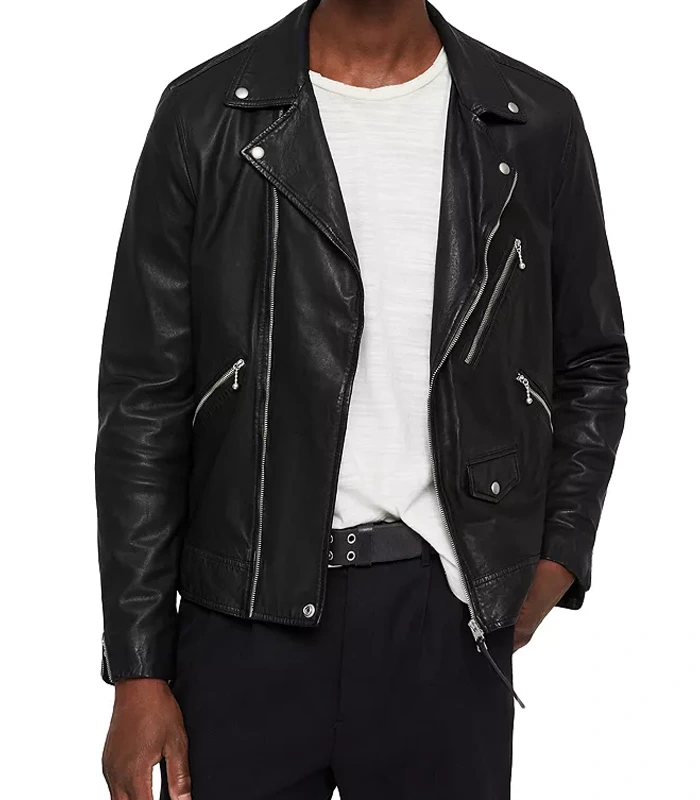 Beyond the Gates David Lami Friebe Black Leather Jacket Front.webp