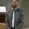 Beyond the Gates Robert Christopher Riley Grey Leather Jacket.webp