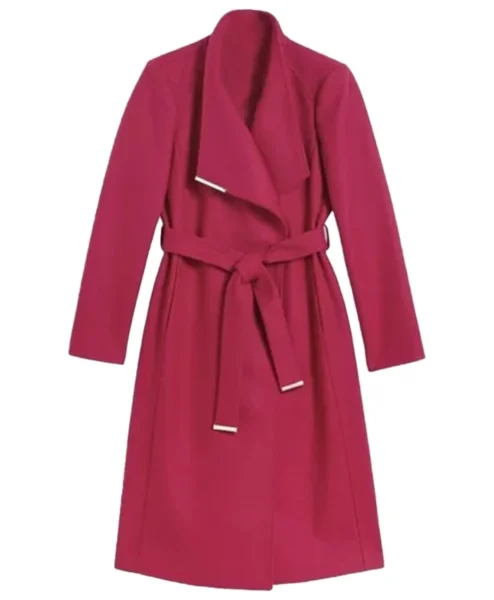 Beyond the Gates S01 Dani Dupree Pink Wool Coat.webp