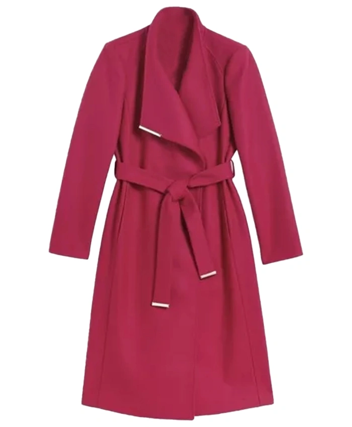 Beyond the Gates S01 Dani Dupree Pink Wool Coat.webp