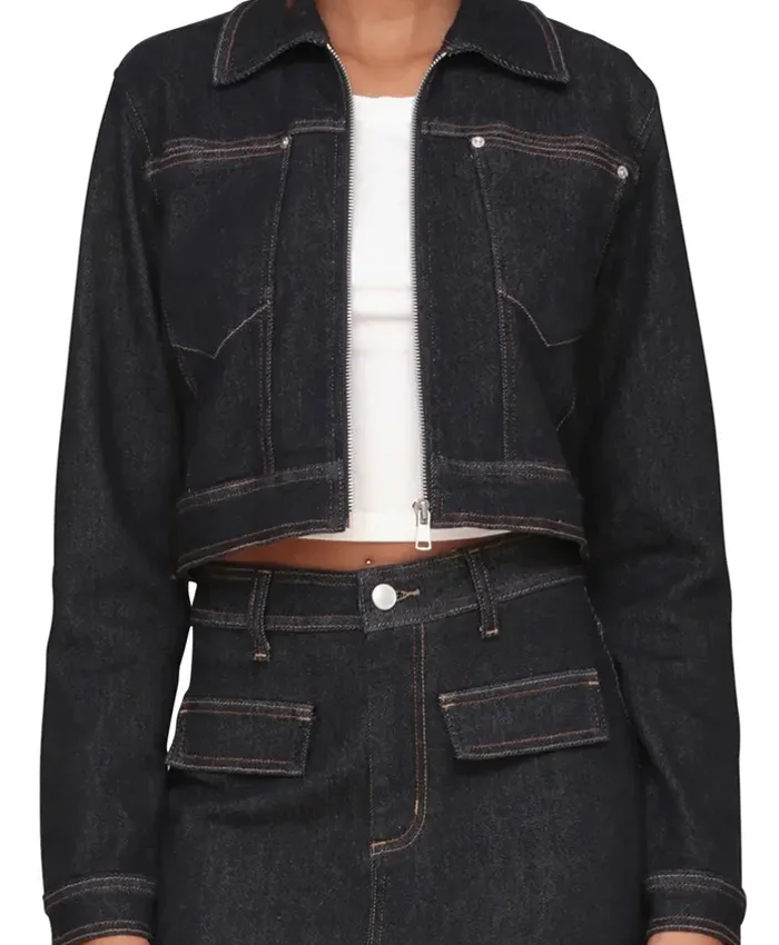 Beyond the Gates S01 Jen Jacob Cropped Denim Jacket Front.webp