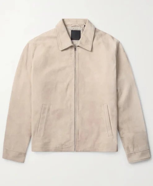 Beyond the Gates S01 Martin Richardson Beige Suede Jacket Front.webp