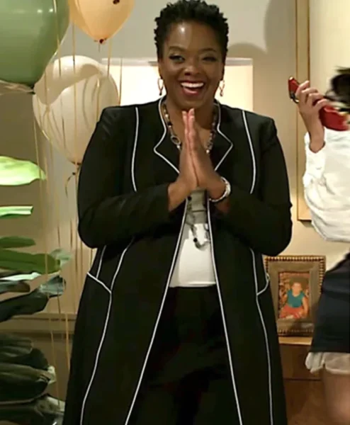 Beyond the Gates S01 Mona Wilson Black Coat.webp