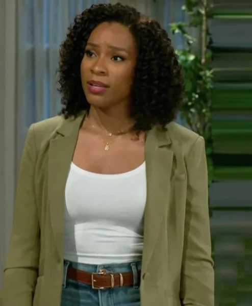 Beyond the Gates S01 Naomi Hamilton Hawthorne Green Blazer.webp