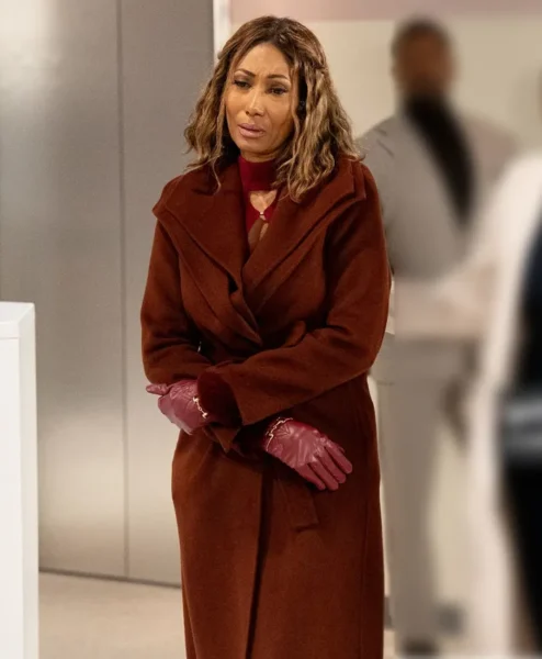 Beyond the Gates S01 Trisha Mann Brown Coat.webp