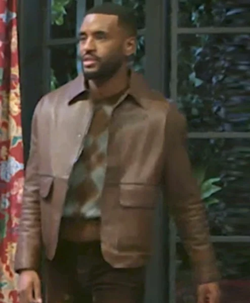 Beyond the Gates Sean Freeman Brown Leather Jacket Side.webp