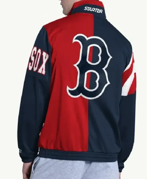 Boston Red Sox Heritage Navy Track Jacket Back