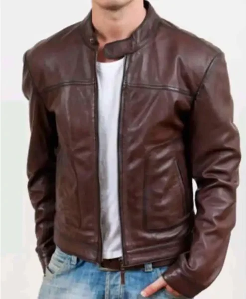 Brownish Men Classic Leather Jackets