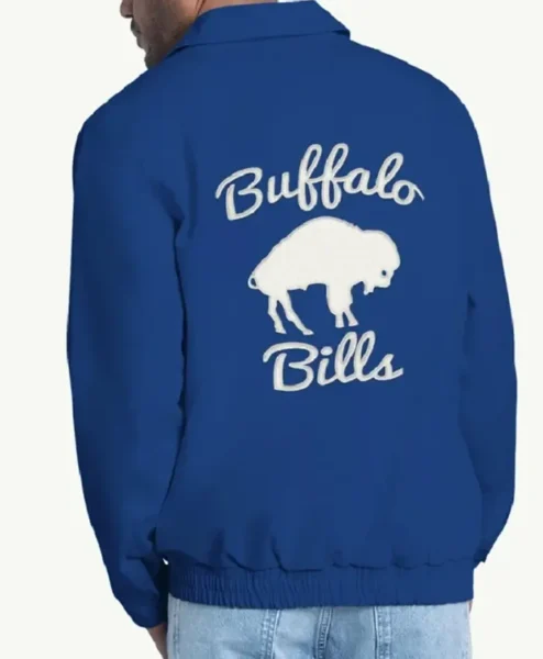 Buffalo Bills Franchise Blue Full Zip Red Cotton Jacket Back