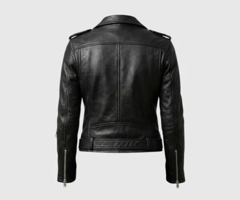 Buy Womens Black Cafe Racer Biker Leather Jacket
