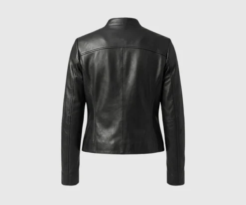 Buy Womens Black Fashion Biker Style Leather Jacket