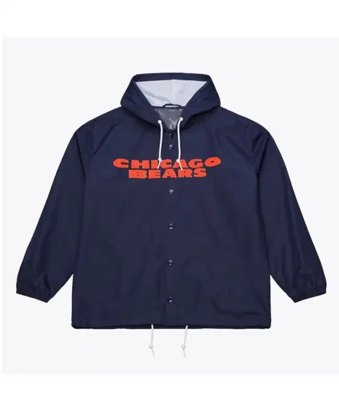 Chicago Bears Coaches Navy Windbreaker Hooded Jacket.webp