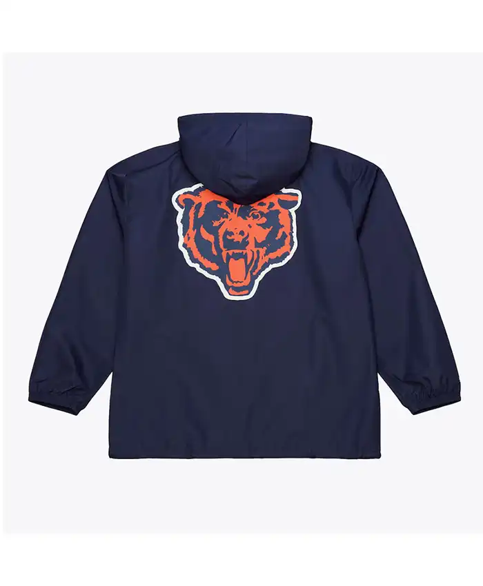 Chicago Bears Coaches Navy Windbreaker Hooded Jacket For Sale.webp