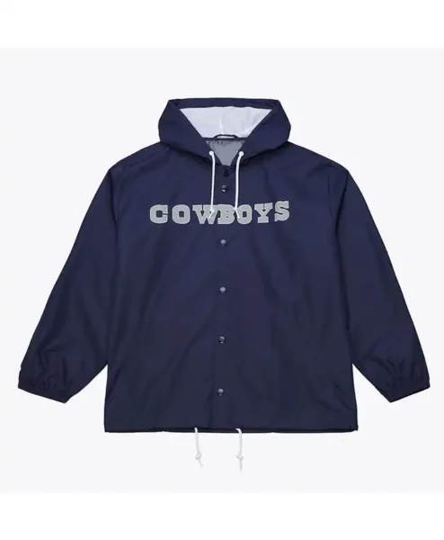 Coaches Dallas Cowboys Navy Windbreaker Hooded Jacket.webp