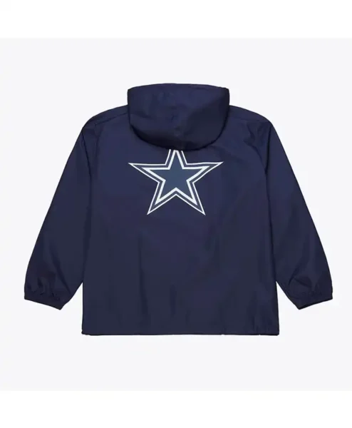 Coaches Dallas Cowboys Navy Windbreaker Hooded Jacket For Sale.webp