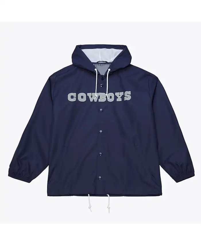 Coaches Dallas Cowboys Navy Windbreaker Hooded Jacket.webp