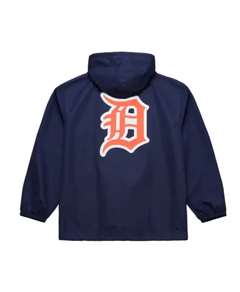 Coaches Detroit Tigers Navy Windbreaker Hooded Jacket For Sale.webp