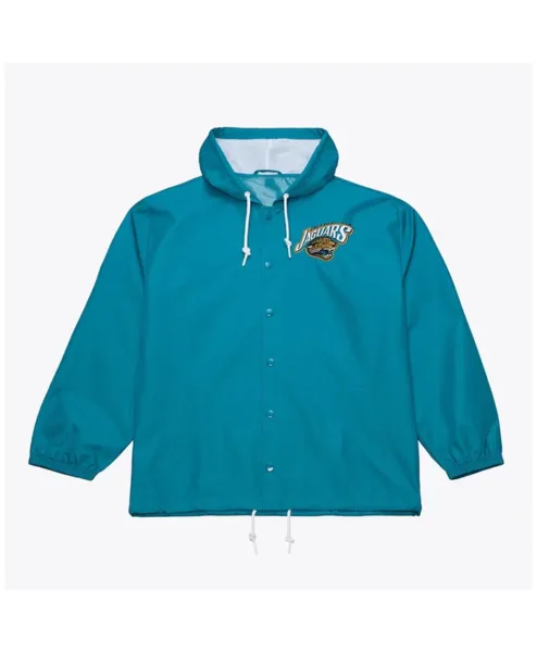 Coaches Jacksonville Jaguars Teal Windbreaker Hooded Jacket.webp