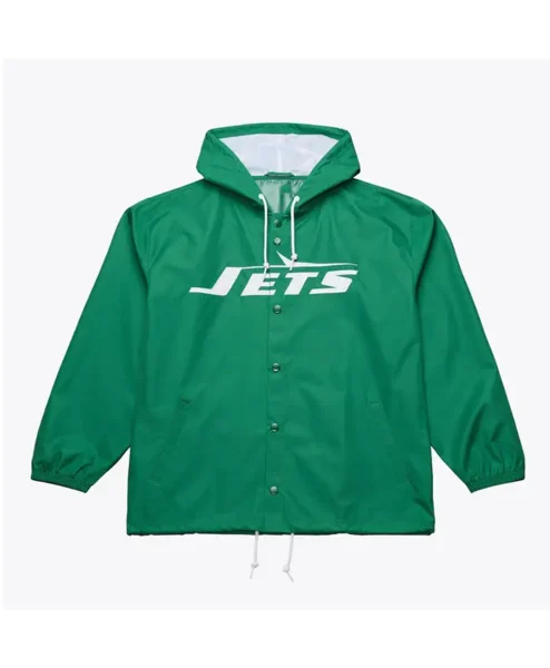 Coaches NY Jets Green Windbreaker Hooded Jacket.webp