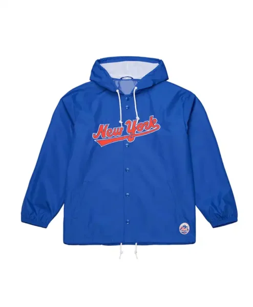 Coaches NY Mets Royal Windbreaker Hooded Jacket.webp