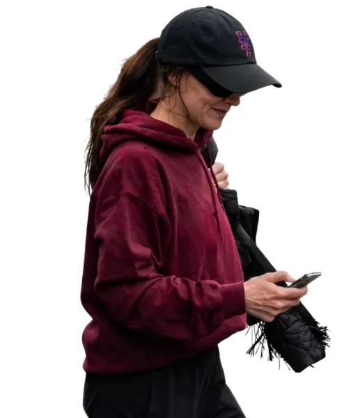 Dakota Johnson LA 2026 Burgundy Hoodie