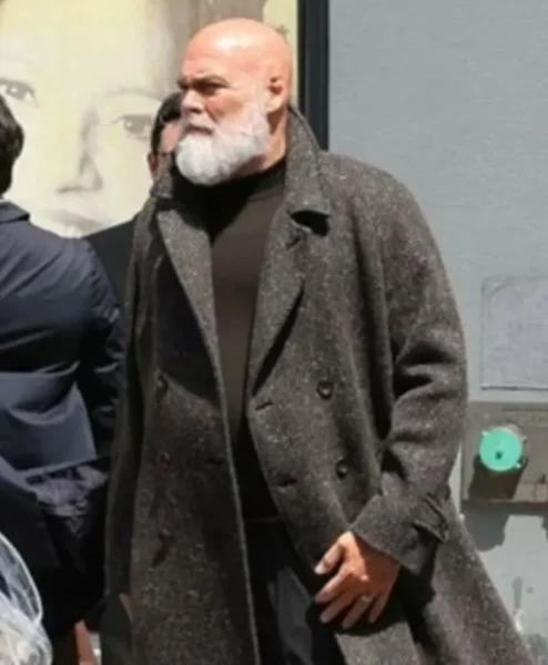 Daredevil Born Again S03 Wilson Fisk Grey Wool Coat Closeup