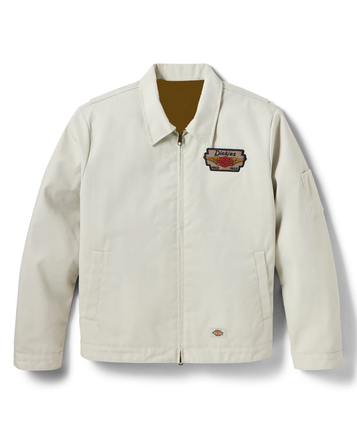 Dickies x H D Quilted White Lined Eisenhower Jacket