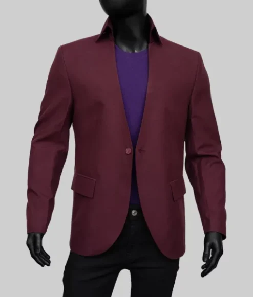 Elvis Elvis Presley Burgundy Wool Blazer Coat