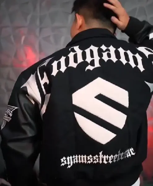 End Game Syams Black Wool Varsity Jacket