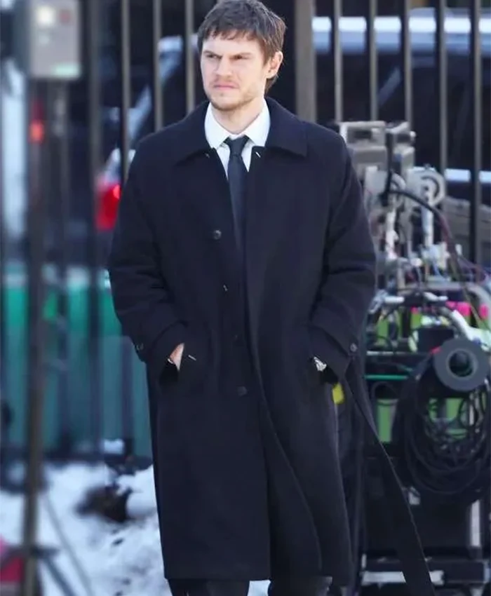 Evan Peters The Beauty Black Wool Coat.webp