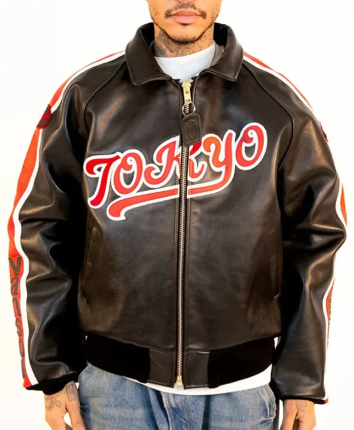 Fly Geenius x Vanson Black Bomber Tokyo Jacket