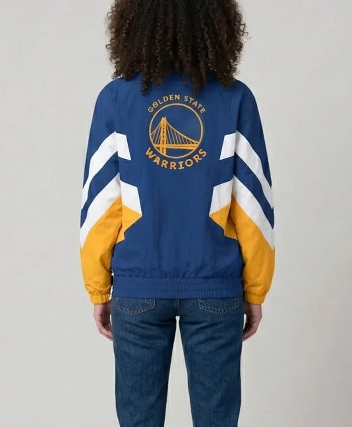Golden State Warriors Renegade Oxford Half Zip Blue Starter Jacket for Men and Women