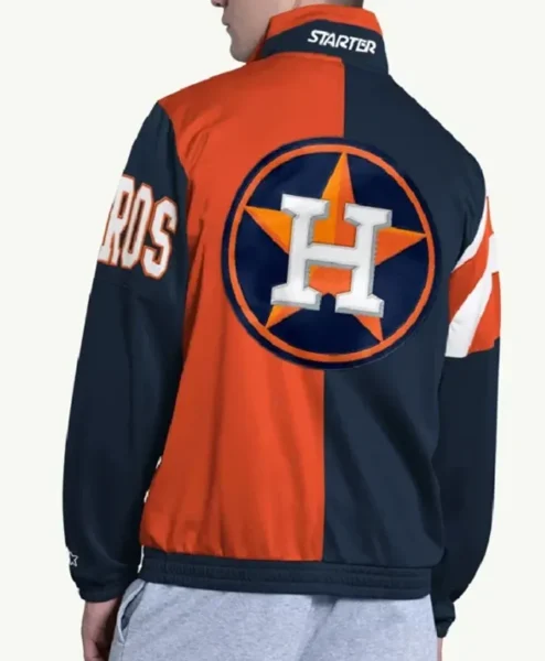 Houston Astros Heritage Navy Track Jacket Back