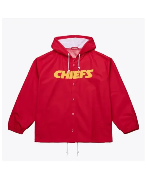 Kansas City Chiefs Coaches Red Windbreaker Hooded Jacket.webp