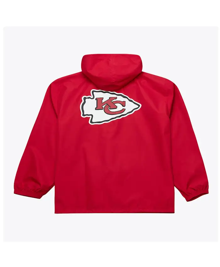 Kansas City Chiefs Coaches Red Windbreaker Hooded Jacket For Sale.webp