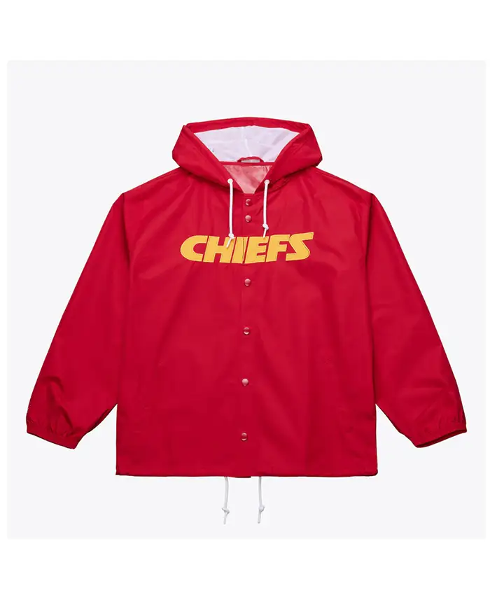 Kansas City Chiefs Coaches Red Windbreaker Hooded Jacket.webp