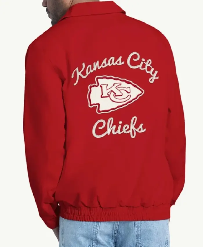Kansas City Chiefs Franchise Full Zip Red Cotton Jacket Back