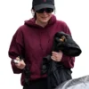 LA 2026 Dakota Johnson Burgundy Hoodie