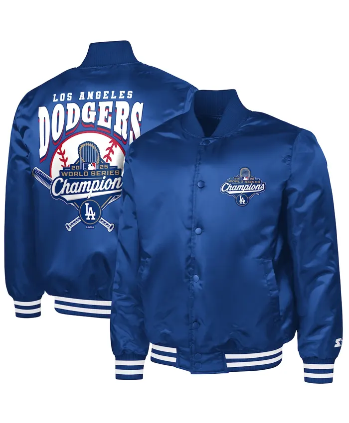 LA Dodgers Starter Royal Adaptive Champions Varsity Jacket